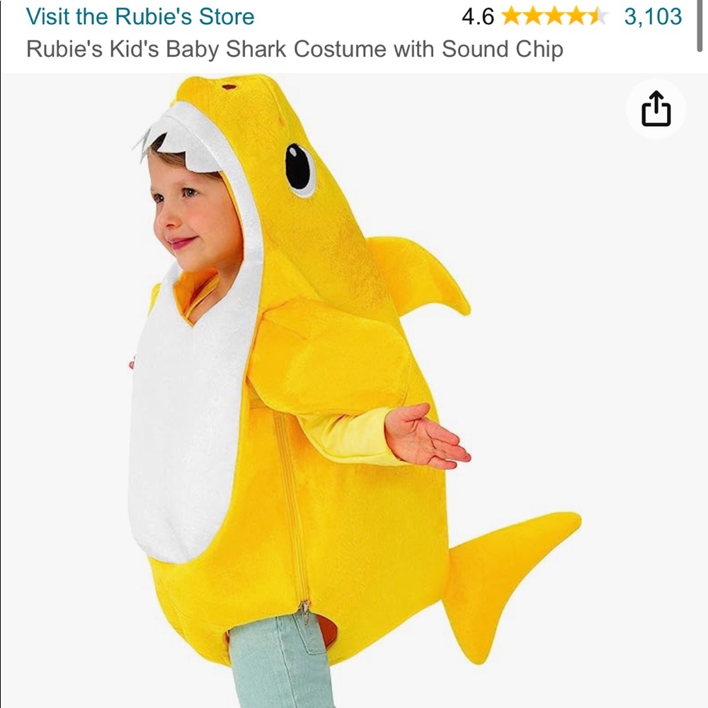 Rubies Toddler Baby shark costume